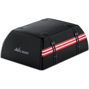 Nilight Car Roof Bag 15 Cubic Feet Waterproof Rooftop Cargo Carrier,Suitable for All Vehicle with/Without Rack - Waterproof Zip,Reflective Strip,Anti-Tear 840D PVC, with Anti-Slip Mat