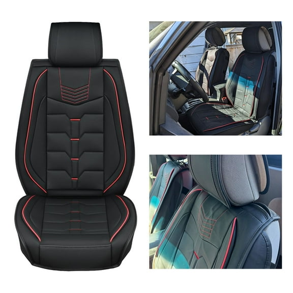 Toyota Tacoma Car Seat Covers Tailor Fit for Truck 2005-2022 2023 2024 Off-Road Waterproof Leather Cushions(2Pcs/Front/Black-Blue)