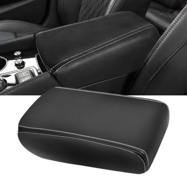 Nilight PVC Leather Center Console Cover For 2015-2023 Ford F150/F250/Expedition - Black, Waterproof, Bucket Seat Only
