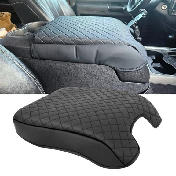 Nilight Center Console Cover Compatible with 2015-2020 Ford F150 2017-2022 F250 F350 F450 PVC Leather Armrest Cover for Car Middle Center Console Pad Car Armrest Box Cover(Bucket Seat Only)