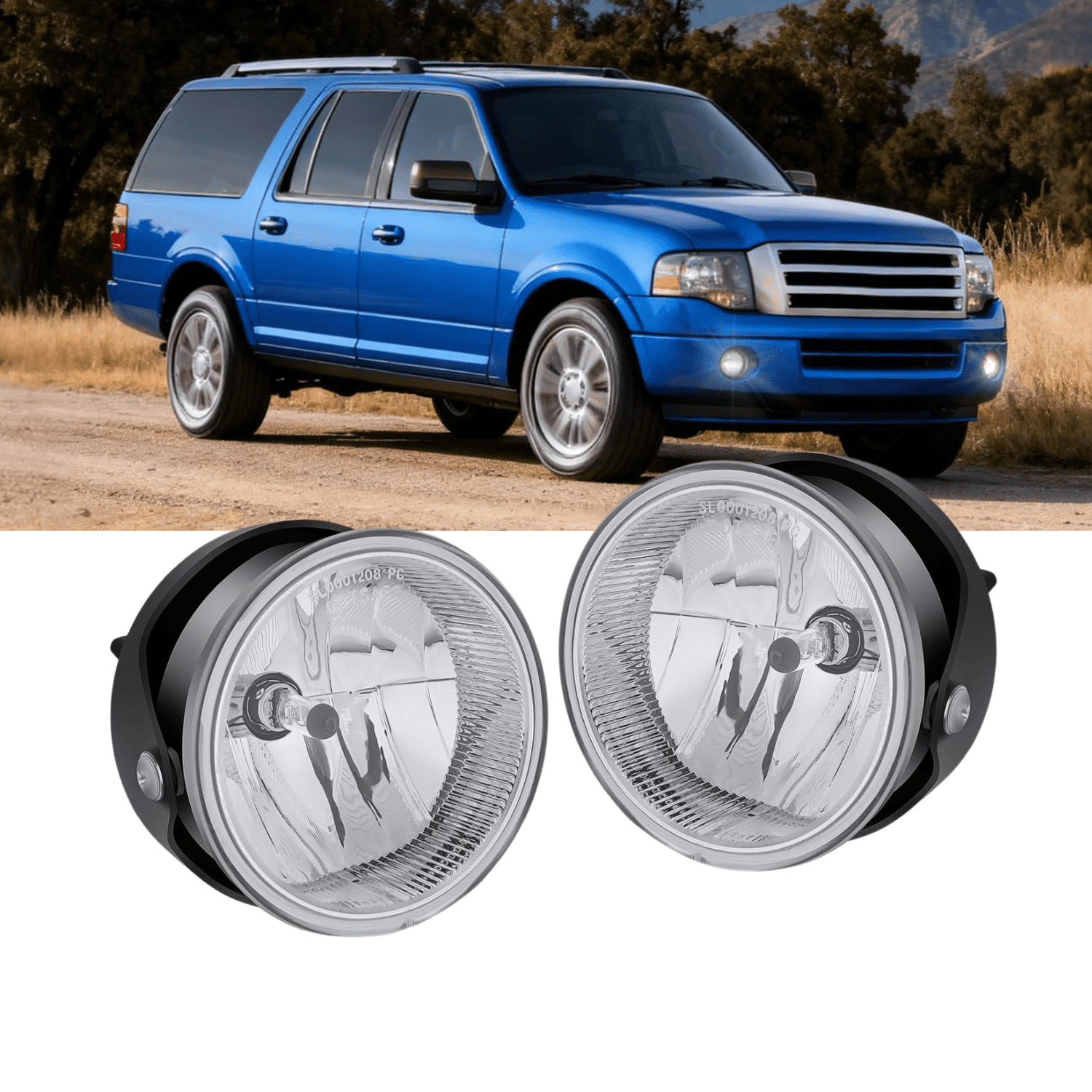 Nilight Clear Fog Light Assembly for Ford Expedition 2007–2014 & Ranger 2008–2011 (Non-STX), H10 12V 42W