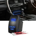 thumbnail image 1 of Nilight Cooling Fans Rocker Switch Led Light Bar Switch 5Pin Laser on off SPST switches 20A/12V 10A/24V Switch Blue with Jumper Wires Set for Cars Trucks RVs, 1 of 7