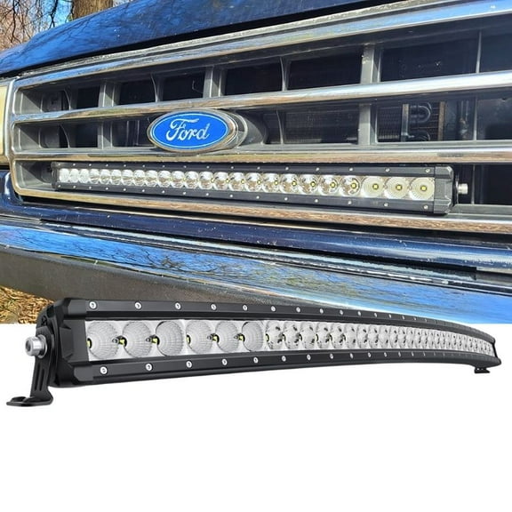 Nilight Curved Led Light Bar 42inch 165W Flood Spot Combo Beam 16500LM P8/5W Chips Offroad Single Row Slim Lights IP68 Led Driving Lights for UTV Truck RZR SUV ATV Boat