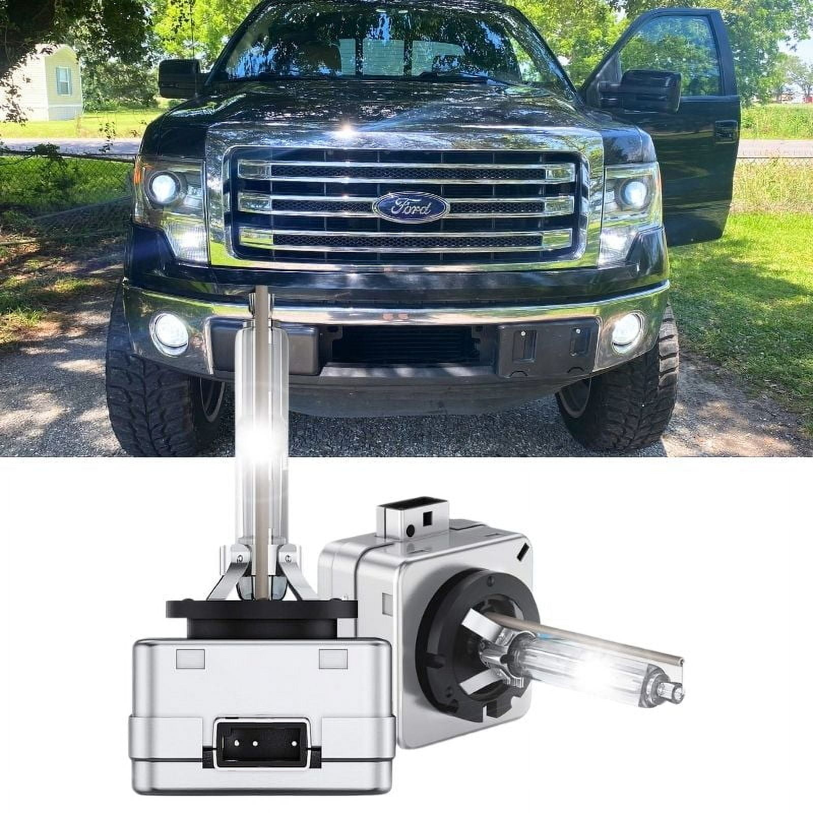 Nilight D1S HID Xenon Headlight Bulbs, D1S Bulb 6000K High Low Beam Xenon Headlights Replacement for 12V Cars, 2-Pack