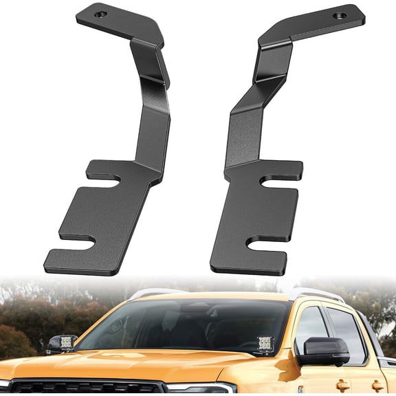 Nilight Ditch Light Brackets Hood Hinges Mount Bracket Kit for Auxiliary Offroad LED Pods Work Lighting Compatible with Ford Ranger 2019 2020 2021 2022 2023
