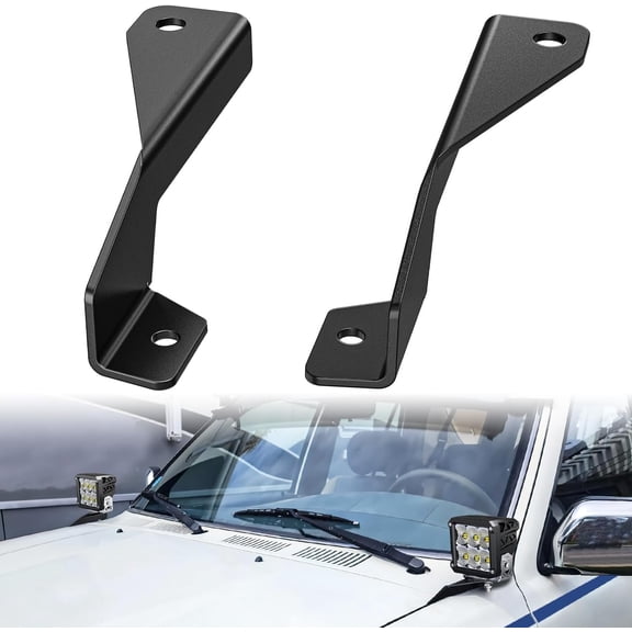 Nilight Ditch Light Brackets Hood Hinges Mount Bracket Kit for Auxiliary Offroad LED Pods Work Lighting Compatible with Toyota 4Runner 1989 1990 1991 1992 1993 1994 1995 3rd Gen Pickup