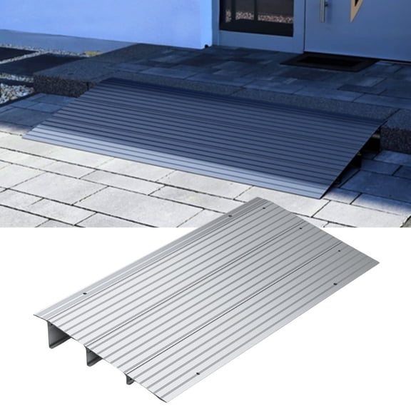 Nilight Door Threshold Ramp, 3" Rise Portable Aluminum Wheelchair Door Entry Ramps for Doorways Stairs Home Steps