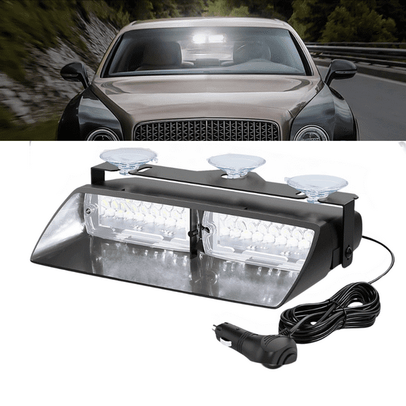 Nilight Emergency Strobe Lights, Windshield Hazard Warning Safety Flash Lights with Suction Cups, Super Bright Led Strobe Lights