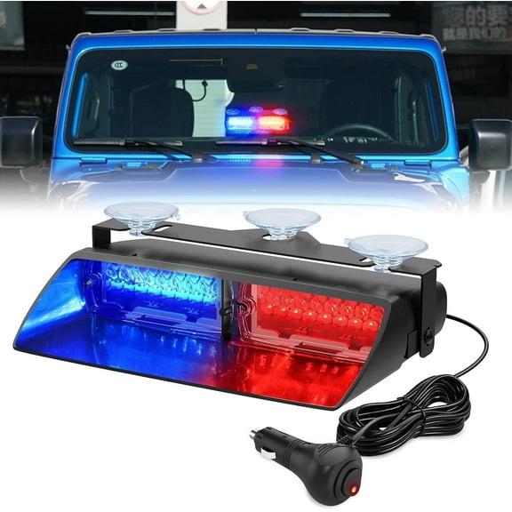 Nilight Strobe Lights, Windshield Hazard Warning Safety Flash Lights with Suction Cups, Super Bright Led Strobe Lights for Vehicle Truck