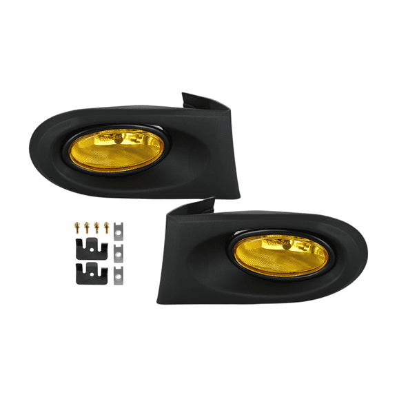 Nilight Fog Light Pair for 2002-2004 Acura RSX, Driver & Passenger Side, Amber Lens, H11 12V 55W Bulbs