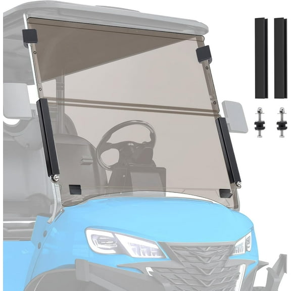 Nilight Golf Cart Windshield for Front Window Foldable Windproof UV Protection Compatible with Club Car Precedent Gas or Electric 2004-Up, Scratch and Impact Resistant