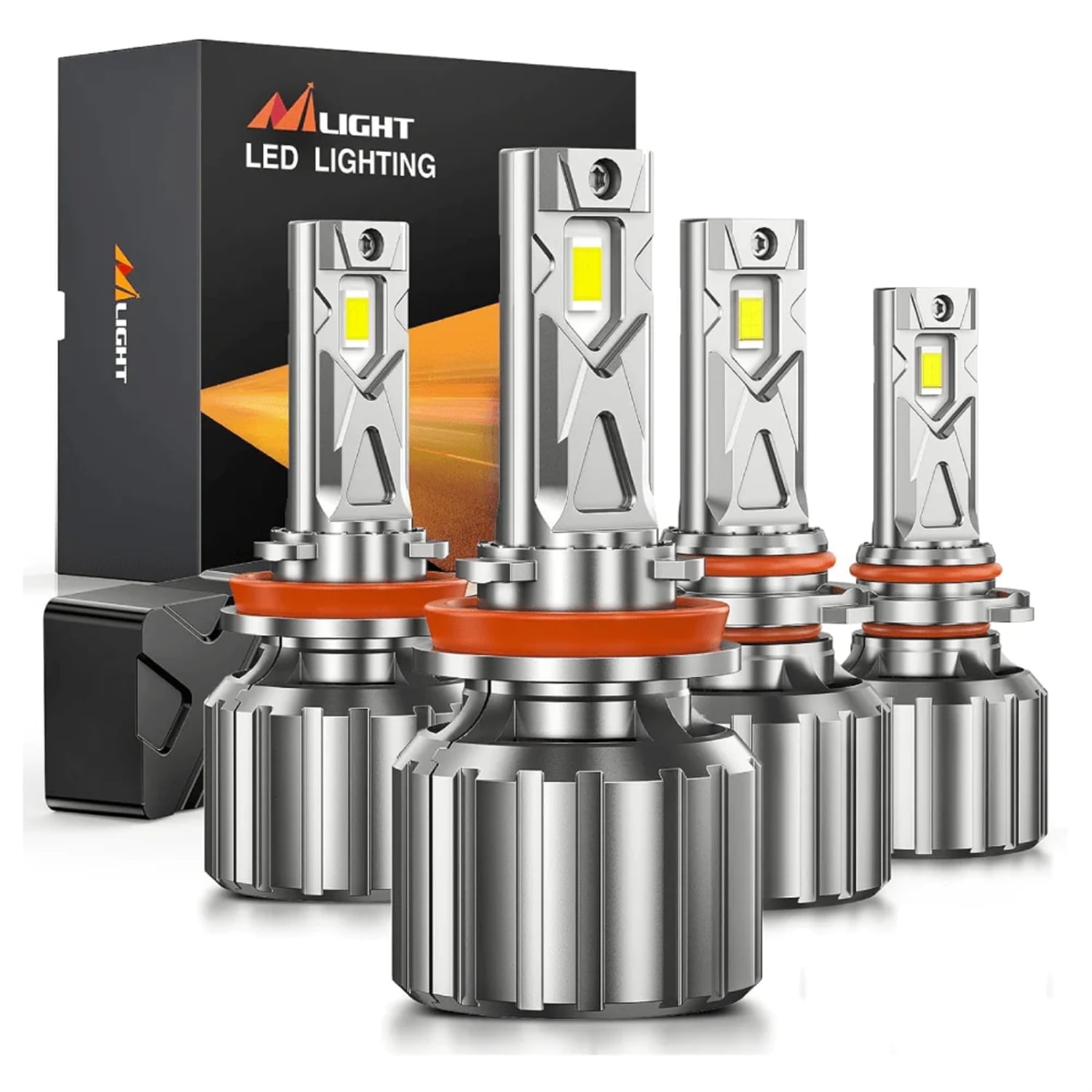 Nilight H11/H9/H8 9005/HB3 LED Headlight Bulbs FS1 Series | 4 BULBS ...