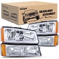 thumbnail image 1 of Nilight Headlight Assembly for 2003 2004 2005 2006 Chevy Silverado Avalanche 1500 1500HD 2500 2500HD 3500 Chevrolet Pickup Replacement Headlamp Housing Bumper Lamp Set, 1 of 8