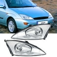 thumbnail image 1 of 2000-2004 Ford Focus Headlight Assembly for 2000 2001 2002 2003 2004 Ford Focus Clear Lens Chrome Housing with Clear Reflector Headlamp Replacement Left and Right Pair, 1 of 7