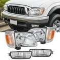 thumbnail image 1 of Nilight Headlight Assembly Compatible with 2001 2002 2003 2004 Toyota Tacoma Replacement Headlamp Chrome Housing Amber Reflector Driver and Passenger Side, 1 of 7