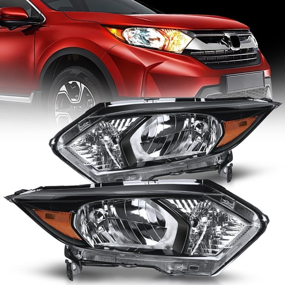 Nilight Headlight Assembly Compatible with 2016 2017 2018 Honda HRV HR-V Black Housing Amber Reflector Clear Lens Headlights Assembly Replacement Driver and Passenger Side 2 Years Warranty
