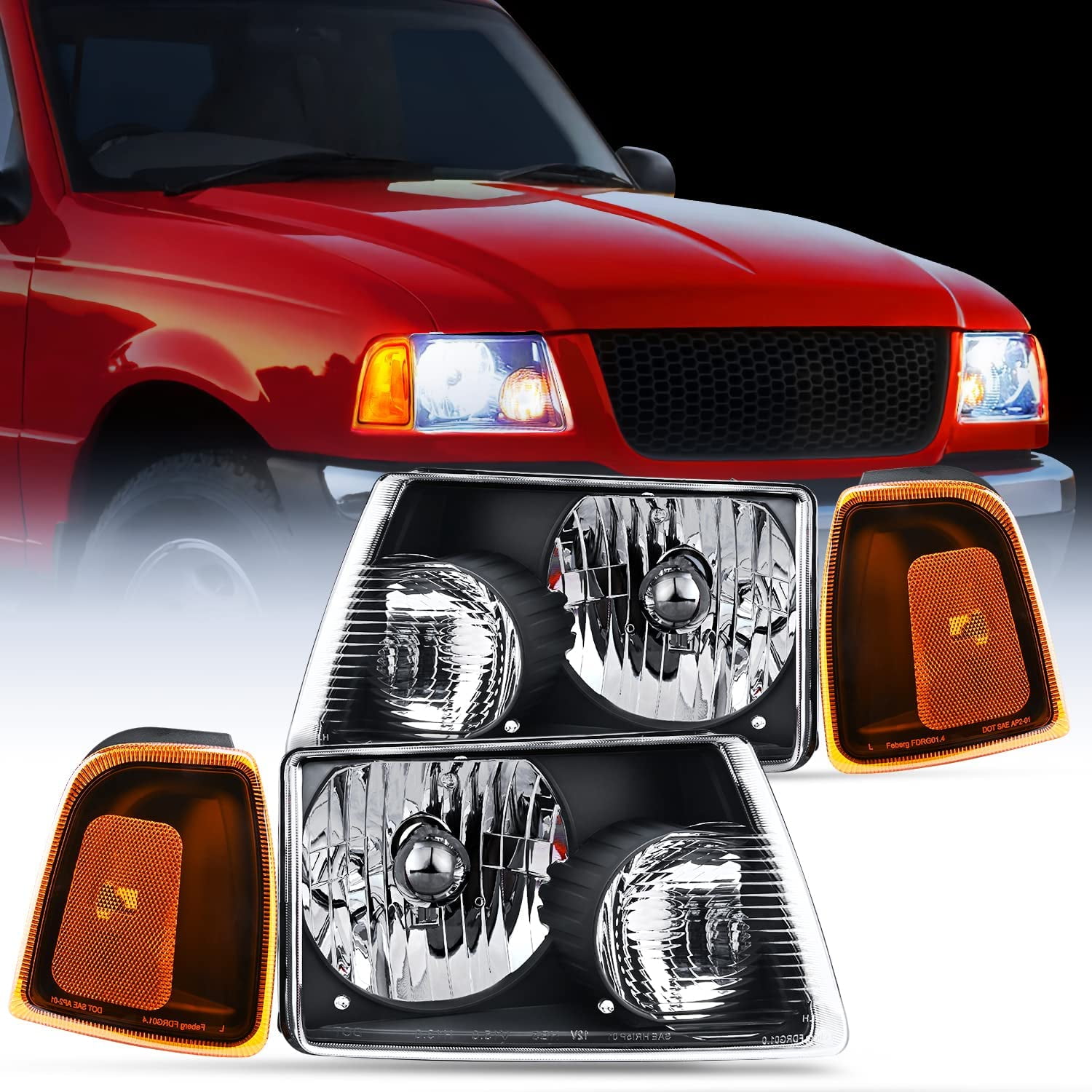 Ford Ranger Headlight Assembly 2001-2011 - Walmart.com