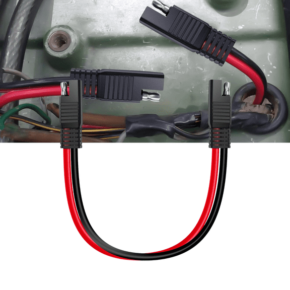 Nilight Heavy-Duty 10 AWG SAE 2-Pin Quick-Connect Harness with Polarized Bullet Lead Cable (12-Inch Length)