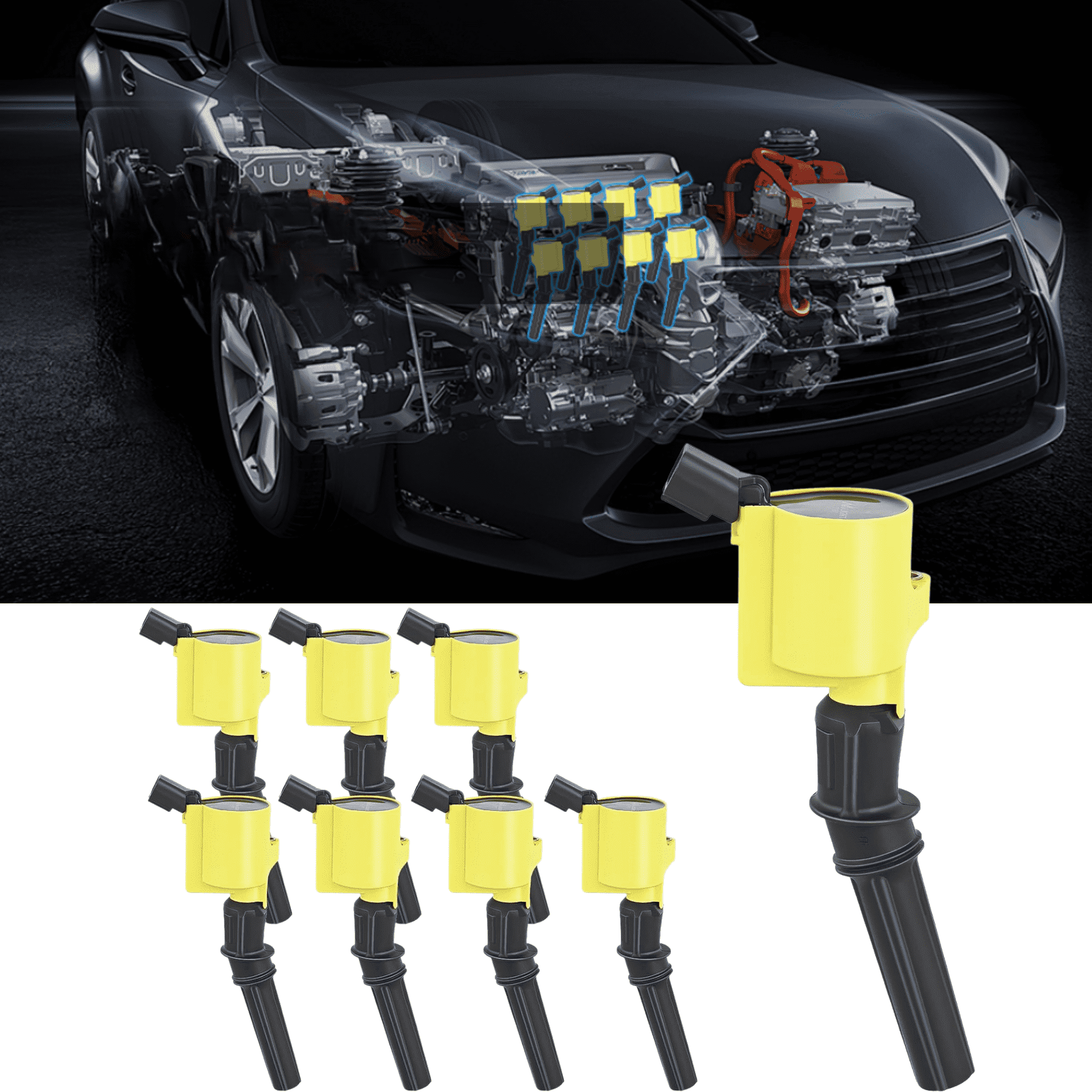 8Pcs OE-Replacement Ignition Coil Set DG508/DG457/DG472/DG491/FD503 ...