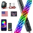 thumbnail image 1 of Nilight LED Fat Whip Light 1PC 2FT RGB Lighted Antenna Whips with Remote & App Control DIY Chasing Patterns Brake Reverse Lights for ATV UTV Polaris RZR Can-am Dune Buggy Pickup Trucks Jeep, 1 of 9