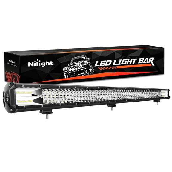 Nilight LED Light Bar 37Inch 468W Triple Row Flood Spot Combo Off Road Work Light Fog Light For Rv Atv SUV Boat Jeep Lamp Tractor Marine Off-road Lighting