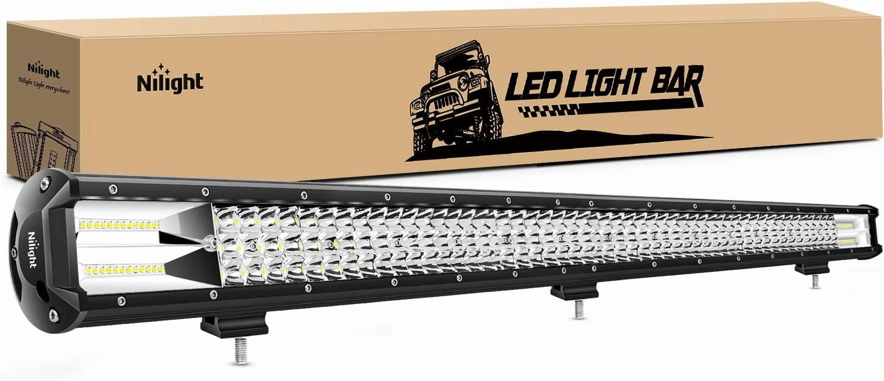 Nilight LED Light Bar 37Inch 468W Triple Row Flood Spot Combo Off Road Work Light Fog Light For Rv Atv SUV Boat Jeep Lamp Tractor Marine Off-road Lighting
