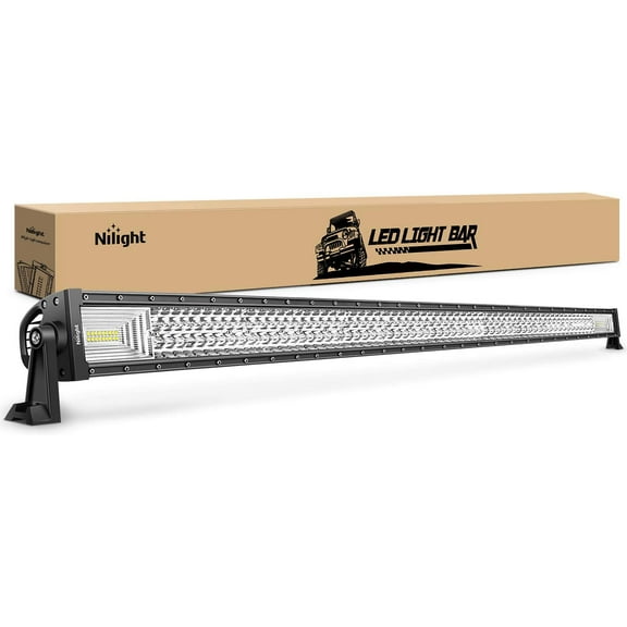 Nilight - LED Light Bar 52Inch 783W Triple Row 49500LM Flood Spot Combo Beam Led Bar Driving Lights Boat Lights Super Bright Led Off Road Lights for Trucks