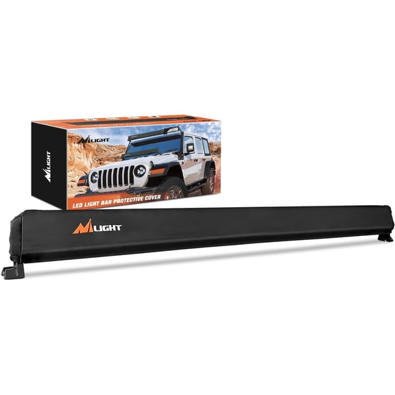 Nilight LED Light Bar Cover 52 Inches Black Nylon Protective Sleeve Universal Fit Straight and Curved Bar Waterproof Dustproof Scratch-Proof Cove for Driving Off Road Light