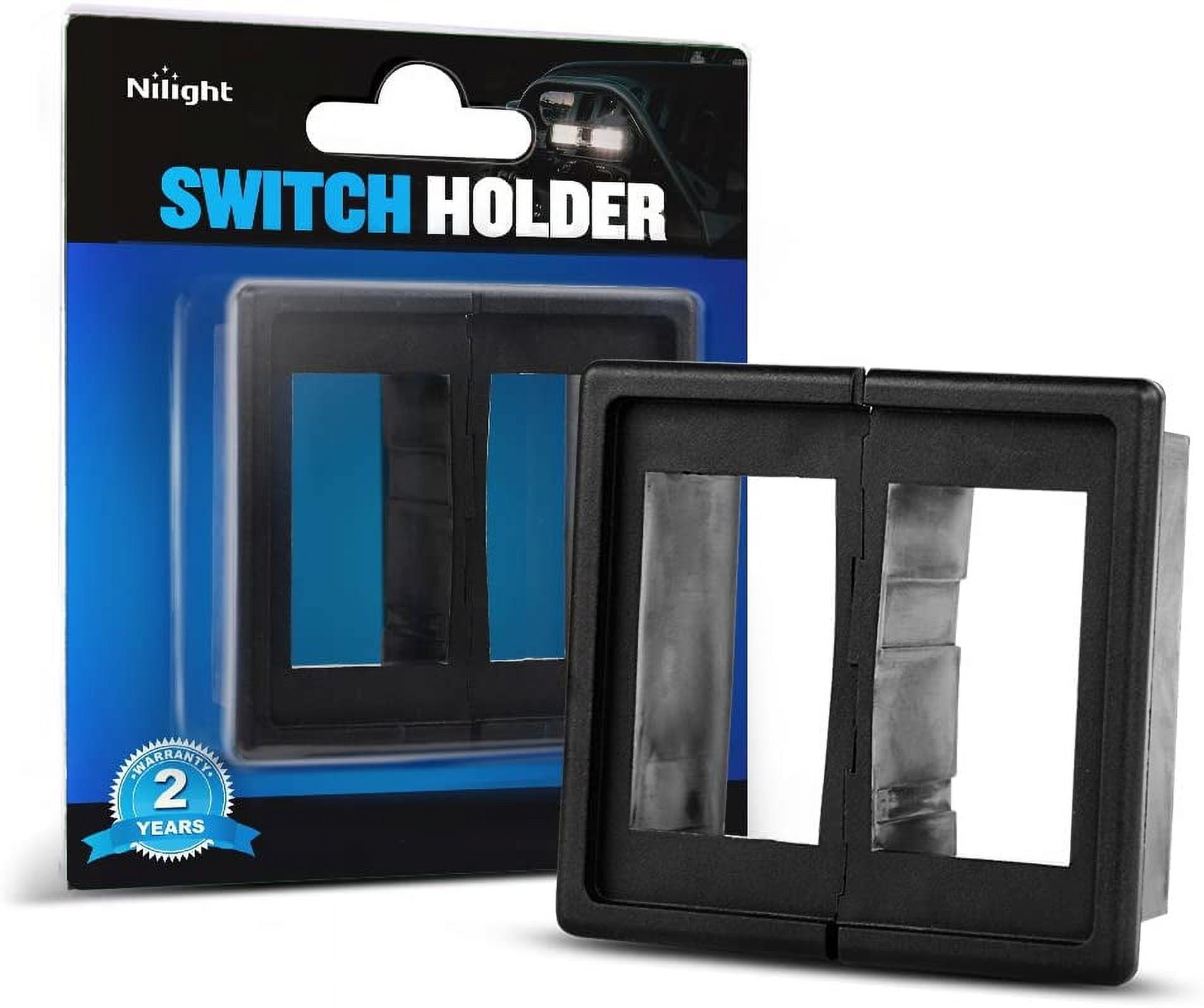 Nilight LED Light Bar Rocker Switch Holder Panel Switch Holder Housing
