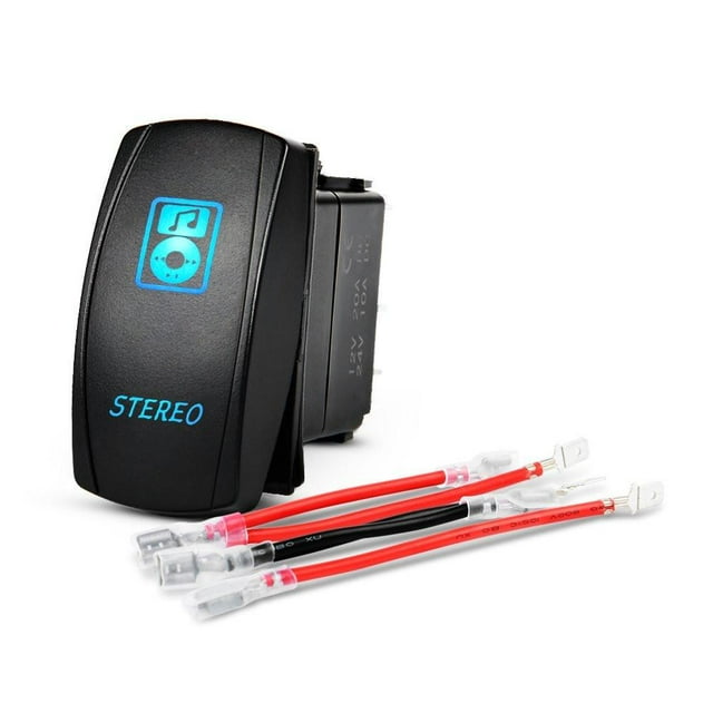 Nilight LED Light Bar Rocker Switch STEREO Rocker Switch 5 Pin Laser On ...
