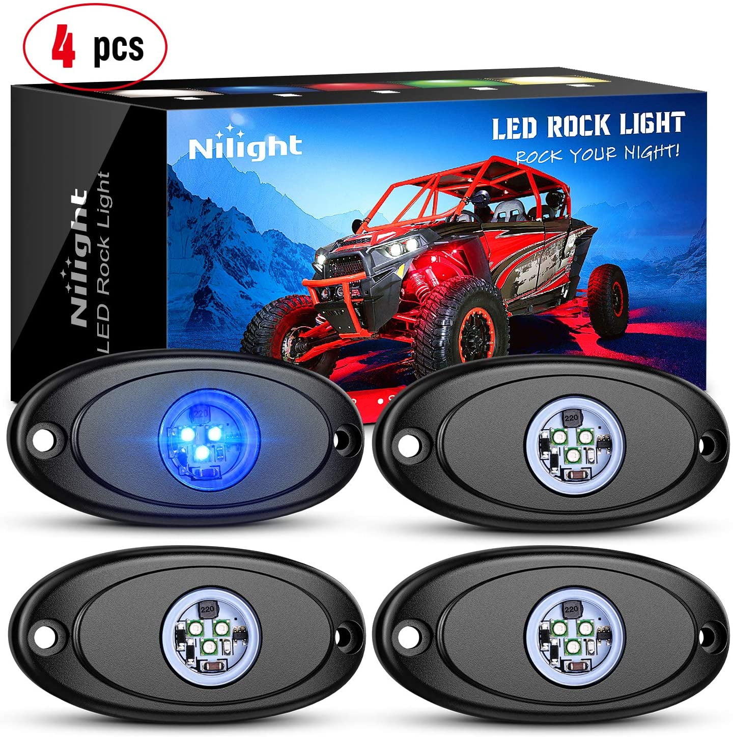 Offroad Underbody RGBW LED Rock Lights for Jeep Harley Truck ATV SUV UTV –  loyolight