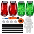 thumbnail image 1 of Nilight LED Safety Light 4PCS Red Green Marine Navigation Bike Tail Lights Three Modes Waterproof Reflective Gear Clip On Flash Strobe Indicator Lamp for Night Boating Fishing Cycling Jogging, 1 of 9