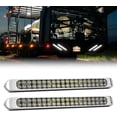 thumbnail image 1 of Nilight LED Tail Light 2PCS 17 Inch 40LED White Running Tail Reverse Back Up Lights w/Chrome Bezel Waterproof Surface Mount for 12V Towing Trailer Truck RV Camper Boat, 1 of 7