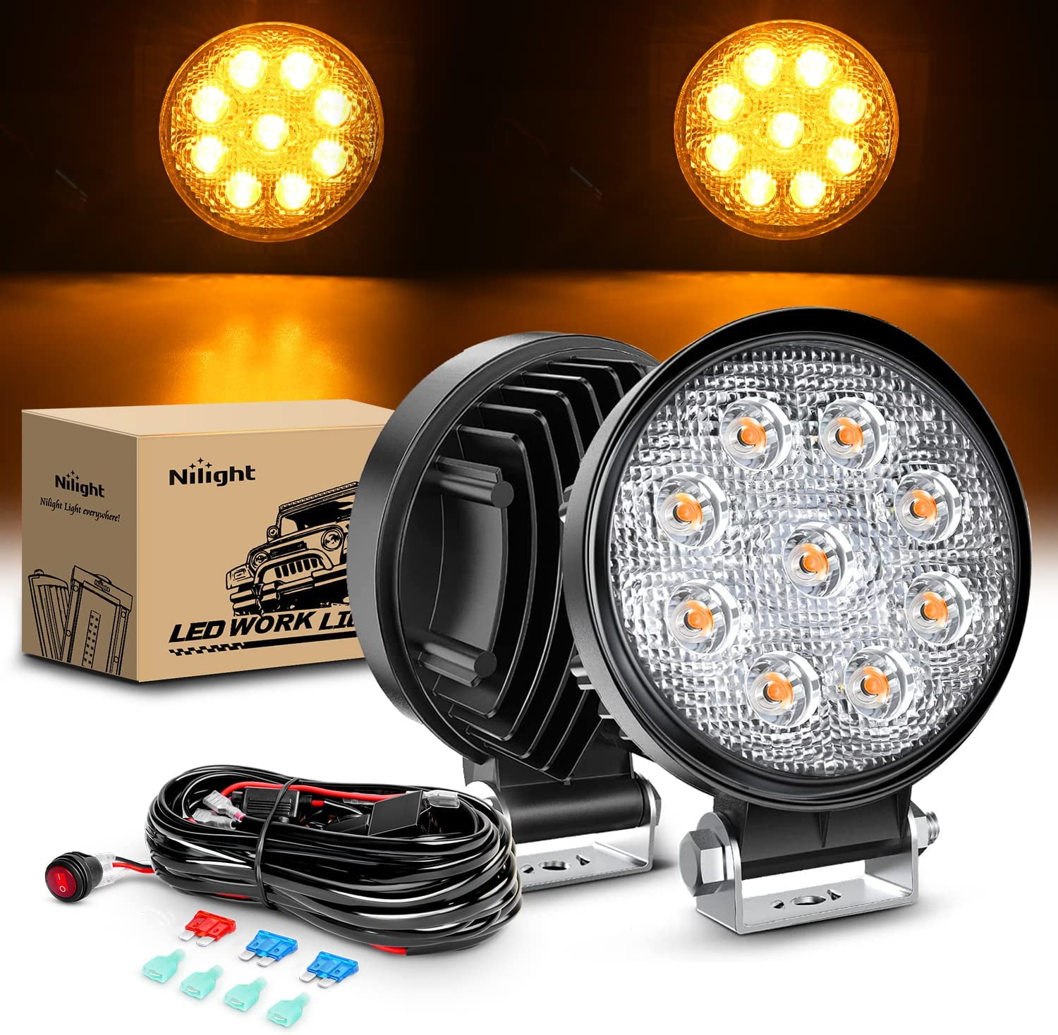 Nilight Led Light Bar 2PCS 4.5 Nilight Led Light Bar 2PCS 4.5