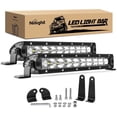 thumbnail image 1 of Nilight 2PCS 11 Inch 50W Super Slim Flood Led Light Bar 5000LM Driving Fog Light Single Row Off Road led Lights for Jeep - 2 Style Mounting Brackets, 1 of 9