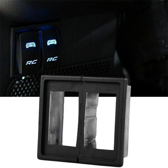 Nilight 1Pcs LED Light Bar Rocker Switch Holder Panel Switch Holder Housing Kit ABS Plastic Black Automotive Mount Toggle Switch Housing