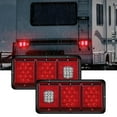 thumbnail image 1 of Nilight Led Triple Tail Light 2PCS Rectangle Red Stop Brake Turn Signals Light White Reverse Back Up Light Surface Mount Waterproof Trailer Camper Van RV Caravan Taillights, 1 of 6
