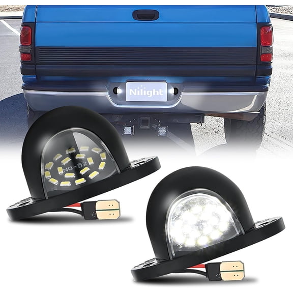 Nilight License Plate Light Compatible with 1994 1995 1996 1997 1998 1999 2000 2001 Dodge Ram 1500 2500 3500 2002 RAM 2500 3500 6000K White 2PCS Pack