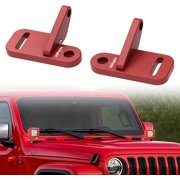 Nilight Light Mounting Bracket Hood Cowl Mount Brackets for Front A-Pillar Auxiliary Offroad LED Work Pods Lights on Jeep Wrangler JL JLU Gladiator JT 2018 2019 2020 2021 2022 2023 2024 2025, Red