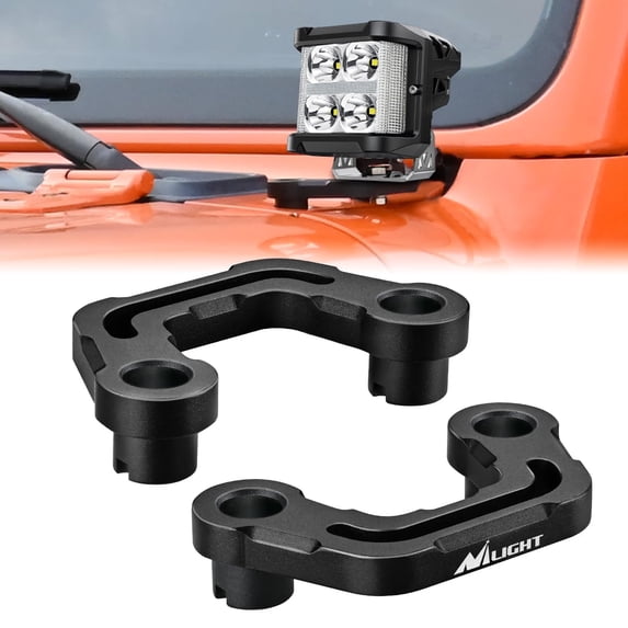 Nilight Light Mounting Bracket Hood Cowl Mount Brackets for Front A-Pillar