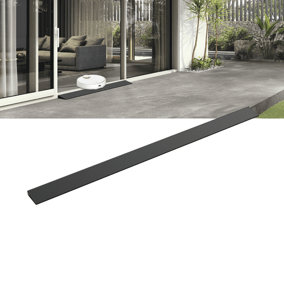 Nilight Low-Profile 0.4-Inch Rubber Threshold Ramp 39.4-Inch Wide Cuttable Doorway Access Ramp for Wheelchairs, Walkers, Strollers, Curb Rises, and Indoor/Outdoor Steps