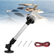Nilight Marine Boat Stern Light 12 Inch White Fold Down Anchor Light 12V 24V Waterproof 360  Lighting Boat Navigation Light for Fishing Boat Sailboat Yacht Pontoon Speedboat Dinghy