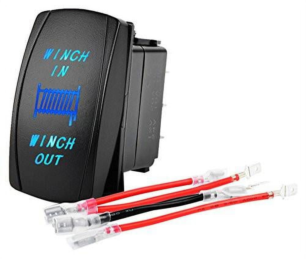 Nilight Momentary Laser Rocker Switch 7Pin Winch In Winch Wiring
