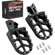 Nilight Motorcycle Foot Pegs Dirt Bike Footpegs Fit for Surron Light Bee X/S E Ride Pro SS CRF150F CRF230F CRF250F X160 X260 KDX200 XR125L XR150L Heavy Duty CNC Foot Rests Pegs Pedal, Black