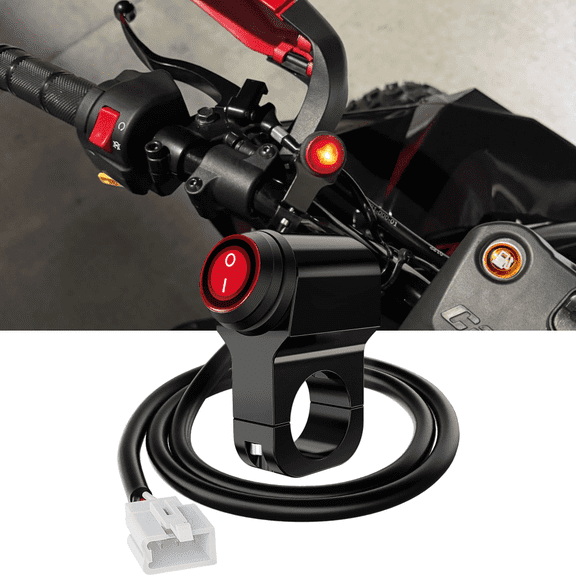 Nilight Motorcycle Handlebar Switch Plug and Play 12V ATV Light Push Button on off Switches for UTV Driving Lights- Fits 7/8" Handlebars (22mm)