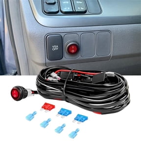 Nilight 180W Waterproof LED Light Bar Wiring Harness Kit with Off-road Switch & Power Relay for Vehicles