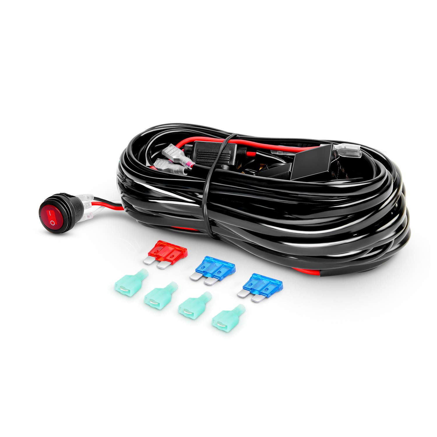 Nilight 16AWG Automotive Electrical Cable, 12V Fuse Relay ON/OFF Switch ...
