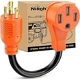 thumbnail image 1 of Nilight RV Generator Adapter Cord 30Amp to 50Amp 3 Prong Pure Copper Heavy Duty Twist Lock Male Plug 10 Gauge Wire L5-30P 14-50R 30M/50F for RVs Camper Caravan Van Trailer, 1 of 10