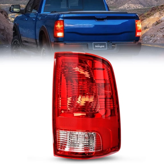 Nilight Passenger Side Taillight Assembly for 2009 2010 2011 2012 2013 2014 2015 2016 2017 2018 Dodge Ram 1500 2500 3500 Rear Lamp Replacement OE Style w/Bulbs and Harness Right Side