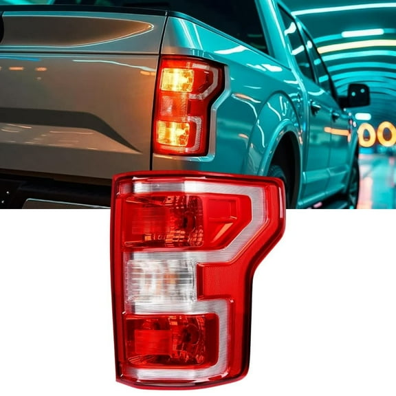 Nilight Passenger Side Taillight Assembly for 2018 2019 2020 Ford F150 F-150 Pickup Truck Right Rear Lamp Replacement OE Style Red Housing with Bulbs and Harness